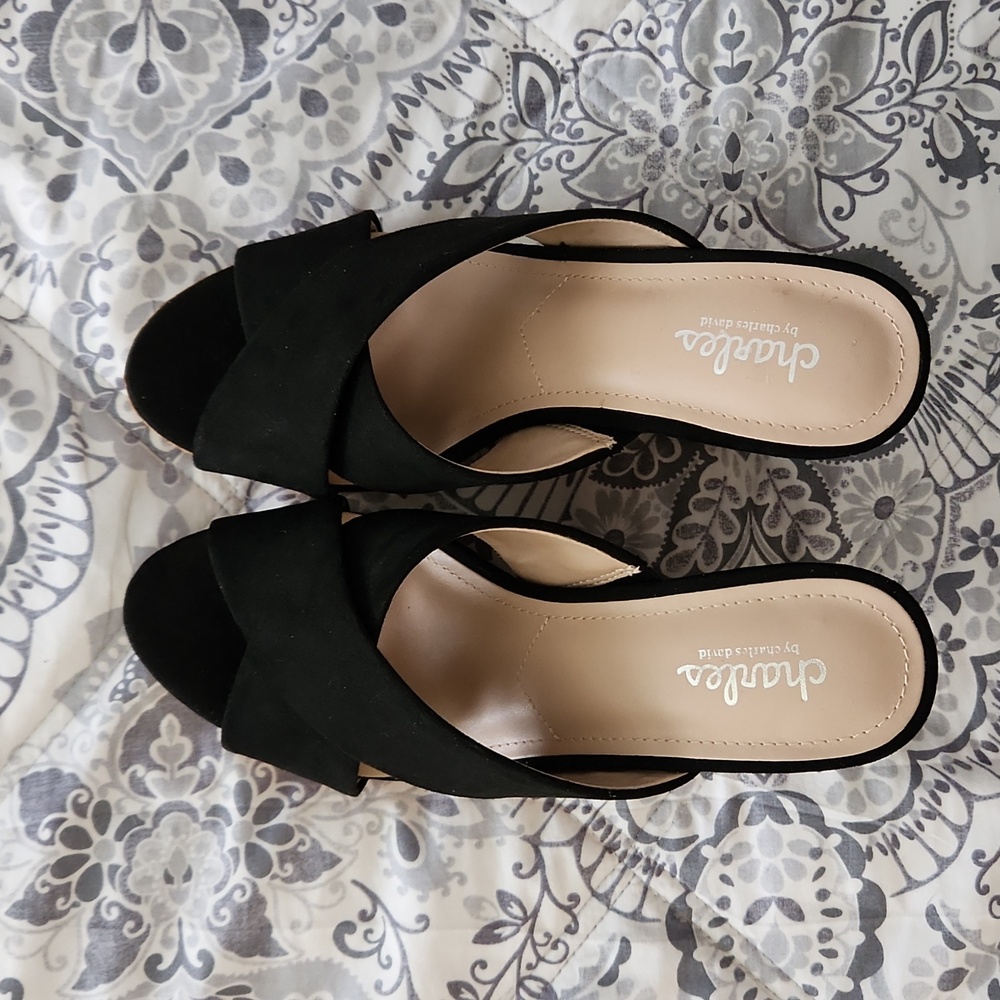 Charles by Charles David Black Wedges - Size 8.5M
